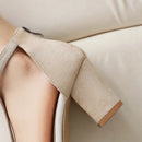 Women T-strap Sandals Summer High Heels Open Toe Gladiator Chunky Heel Shoes Woman Party Pumps