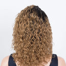 Ombre Gold Short Bob Lace Front Wig Glueless Human Hair T Part Wig Curly Pre Plucked Hairline With Baby Hair
