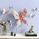 Resin Butterfly Statue Nordic Home Decor Living Room Wall Decor Animal Figurine Indoor Modern Art Dining Room Wall Decoration
