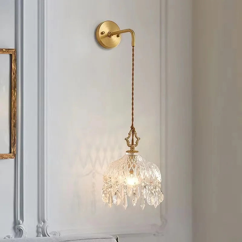 Modern Pendant Light Crystal Chandeliers Bedroom Luxury Glass Pendant Lamp for Home Decor
