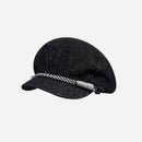 Rope Chain Design Retro Denim Berets for Women Spring and Autumn Travel Versatile Casual Hats