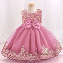 Toddler Girl Baby Sequin Dress Party Princess Bow Dress Children's Birthday Party Sequin First Communion Dress