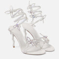 Crystal Butterfly Coiled Strap Women Sandals Luxury Shoes Gladiator Sandals Summer Shoes