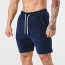 Corduroy Threaded Shorts Training Fitness Oversized Trousers Summer Hip Hop Bottoms Men Short Pants