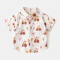 Children's shirt with tractor pattern on a white background, Obroi