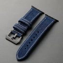 Handmade denim strap compatible with Apple Watch 49MM 46MM 45MM Ultra S12 double-layer denim bracelet