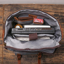Men's Backpack Vintage Brown Leather Casual Backpack 15.6'' Laptop Bag Large Capacity Outdoor Travel Backpack