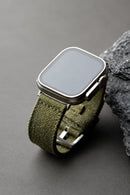 Handmade double-layer canvas strap compatible For Apple Watch men's thick Ultra S13 Watchband