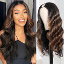 Body Wave Wig 220 Density Loose Body Wave Human Hair Wig V Shape Clip in Half Wigs