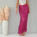 Sequined Design Women Long Mermaid Skirt Summer Black Elegant Skirts Elastic Waist Skirt