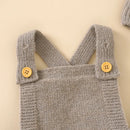 Baby Boys Girls Rompers Hats Clothes Sleeveless Knitted Newborn Infant Natural Strap Jumpsuits Outfits Sets