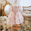 Flower Girls Evening Ball Gown Kids Spanish Dress Children Birthday Party Luxurious Dresses