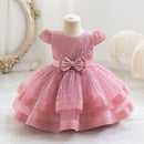 Sparkling Baby Girls Princess Dress Striped Summer Christmas Wedding 6M-4 Years
