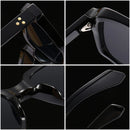 Sunglasses Women Square Gradient Shades UV400 Retro Rivets Men Sun Glasses