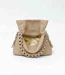Handbag Knit Weave Strap Single Shoulder Bag Beige Soft First Layer Leather Women Crossbody Bag
