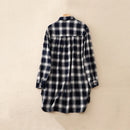 Plaid Blouse Spring Autumn Women Button Shirt Top Female Elegant Casual Clothing
