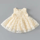 Summer Newborn Girls Clothes Cute Birthday Flowers Toddler Princess Kids Dress Baby Dresses