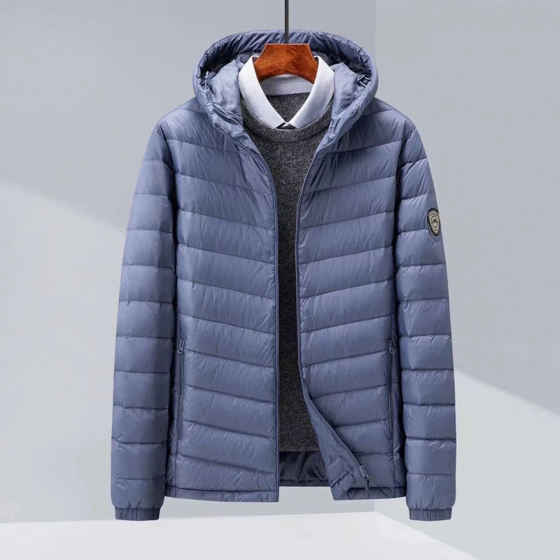 Duck Down Light and Handsome Trend Autumn and Winter Stand Collar Short Down Jacket