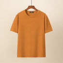 Women Summer Classic Cotton Solid O-Neck Tees Short Sleeve Tops Oversized Curve Clothes