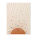 Minimalist Bohemian Poster Orange Palm Leaf Sun Mountain Wall Art