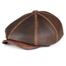 Brown leather cap on a white background, Obroi