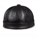 Spring/Winter Women Genuine Leather Retro Beanie Hats Male Casual Caps