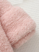Baby Girl Autumn and Winter Cute Warm Comfortable Fluffy Coat Casual Sweet Plush Thick Jacket