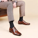 Grain Genuine Leather Men Dress Shoes Wedding Oxford Shoes For Men