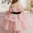 Summer children flounty cake Dress girl host piano princess dress girl birthday dress