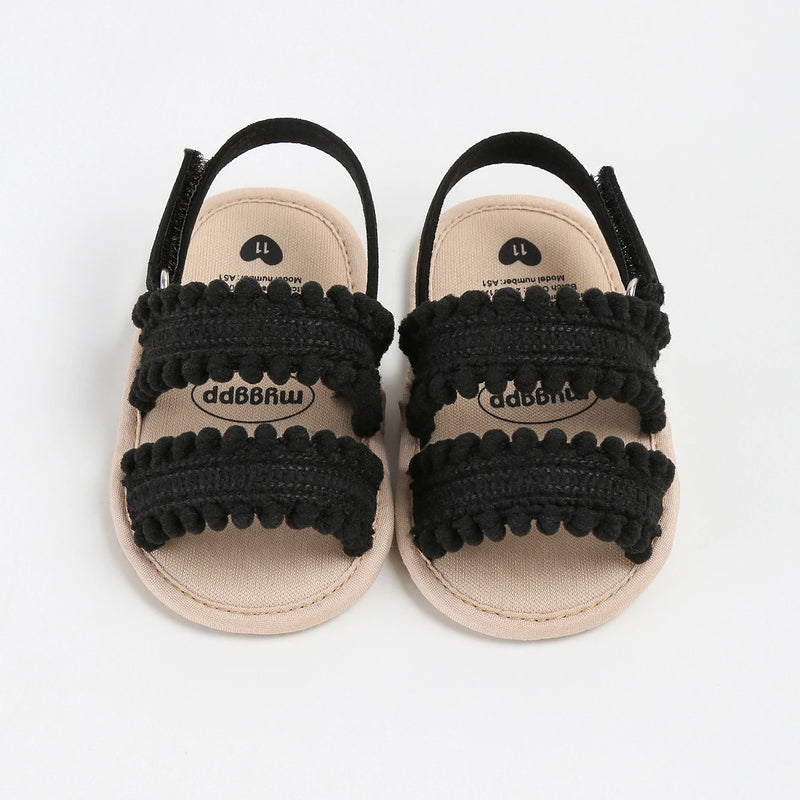 Girl sandals open toes baby shoes little girl sweet casual soft sole slippers flat shoes