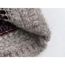 Vintage Women Long Sleeved Round Neck Patchwork Knit Sweater