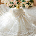 Infant Ball Gown Flower Wedding Lace Sleeveless Cute Princess Dress Toddler Baby Baptism Dresses