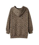 Casual Hooded Leopard Sweater Coat Warm Winter Clothes Bottoming Ladies Jacket