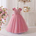 Bridesmaid Dress For Girls Long Tulle Flower Kids Wedding Party Pageant First Communion Ball Gown 3-10 Years