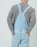 Jumpsuits Men Casual Stitching Spaghetti Strap Jeans Men Washed Straight-Leg Denim Jumpsuits