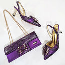 Special Arrivals Italian Women Shoes and Set Pointed Toe Mature Ladies for Wedding