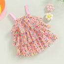Summer Children Baby Clothes Cute Sleeveless Dots Princess Dress Toddler Girl Ruffle Dresses Clothing