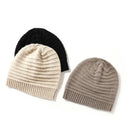Cashmere Wool Knit Hat Ladies Winter Solid Warm Ear Protection Hat Cover Head Cap High-End Adult Accessories
