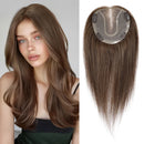 14inch Gray Blonde Mono Lace Base Hair Toppers for Women Thinning Hair Natural Real