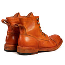 Leather Martin Boots Spring Men Work Wear Shoes Top Layer Boots Outdoor Travel Riding Sneakers