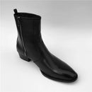 Men Real Picture Leather Chelsea style Slim Fit Zipper Boots
