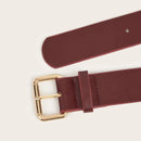 Simple Pin Buckle Leopard Belt Versatile Jeans Dress