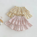 Baby Lace Collar T-shirt Summer Girls Version Bubble Sleeve Top Cute Floral Skirt