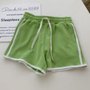 Women Summer Cotton Shorts With Belt Casual Stretch High Waist White Linen Mini Shorts Female Trousers Outwear