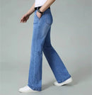 Men's Straight Leg Jeans High Waisted Thin Loose Casual Pants