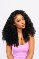 Seamless Flip Over Curly Half Wig Human Hair Wig Kinky Curly Headband Wig for Women