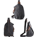 Men Chest Bag Men Canvas Sling Bag Zipper Leisure Durable Crossbody Bag