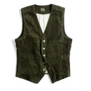Men Retro Waistcoat Corduroy Vests Casual Vest Jackets Gentleman Business Men Tank Tops
