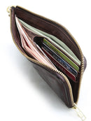 Genuine leather men quality real leather ID multi-card wallet