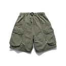 Retro Men Loose Straight Leg Clean Large Casual Five-Quarter Length Pants